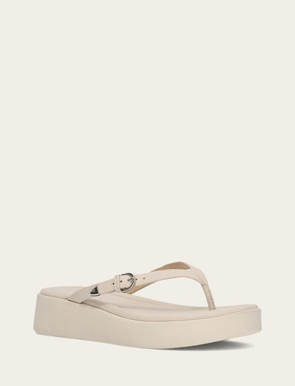 Women's Ivory Maya Buckle Thong Sandals | Frye Exclusive