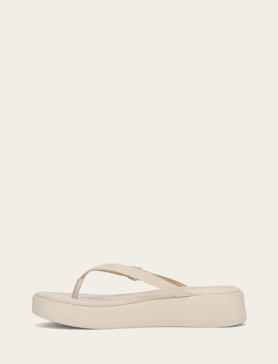 Women's Ivory Maya Buckle Thong Sandals | Frye Exclusive