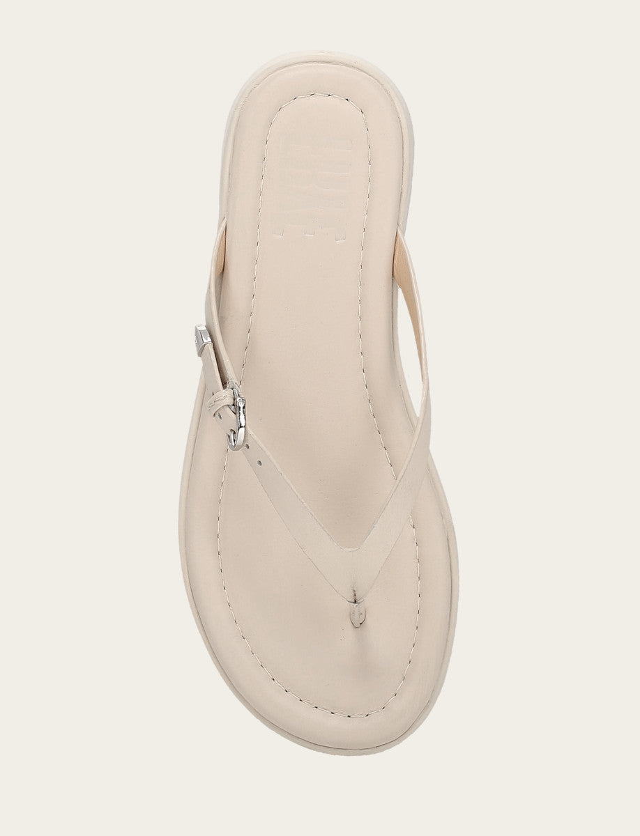 Women's Ivory Maya Buckle Thong Sandals | Frye Exclusive