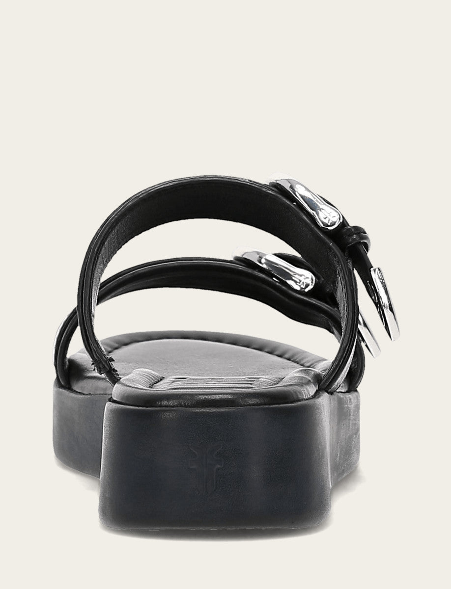 Women's Black Maya Buckle Sandals | Frye Premium