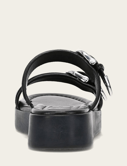 Women's Black Maya Buckle Sandals | Frye Premium