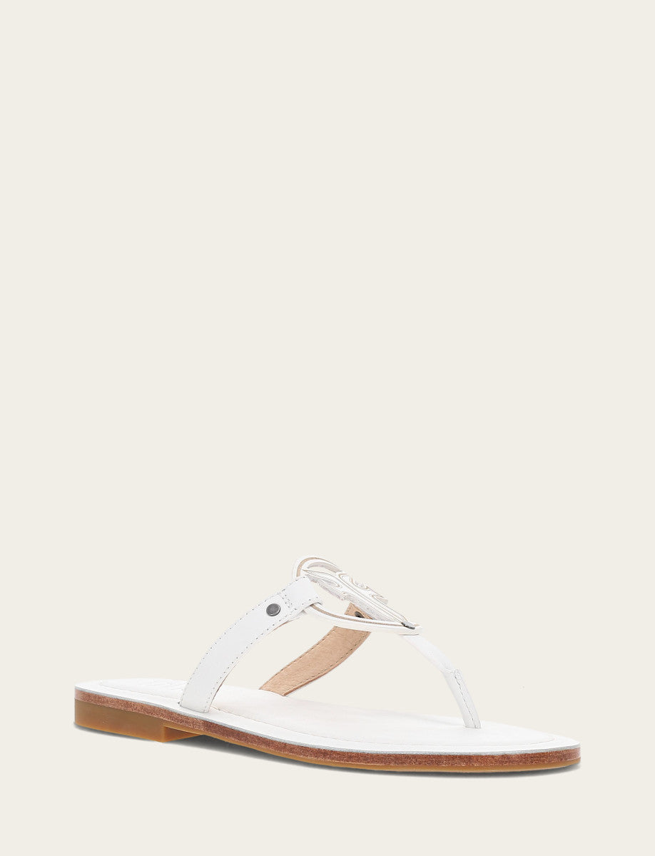 Women's White Taylor Logo Sandals | Frye Sale