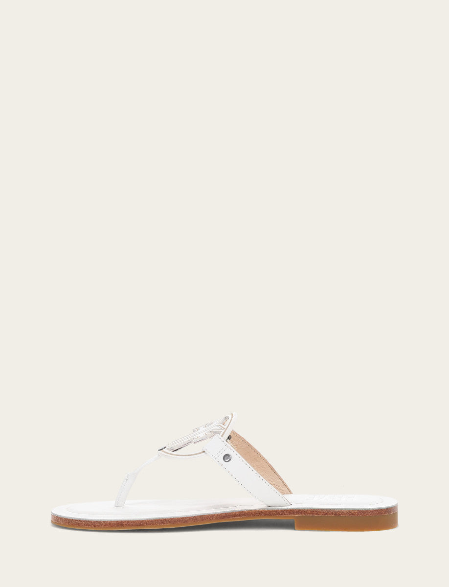 Women's White Taylor Logo Sandals | Frye Sale