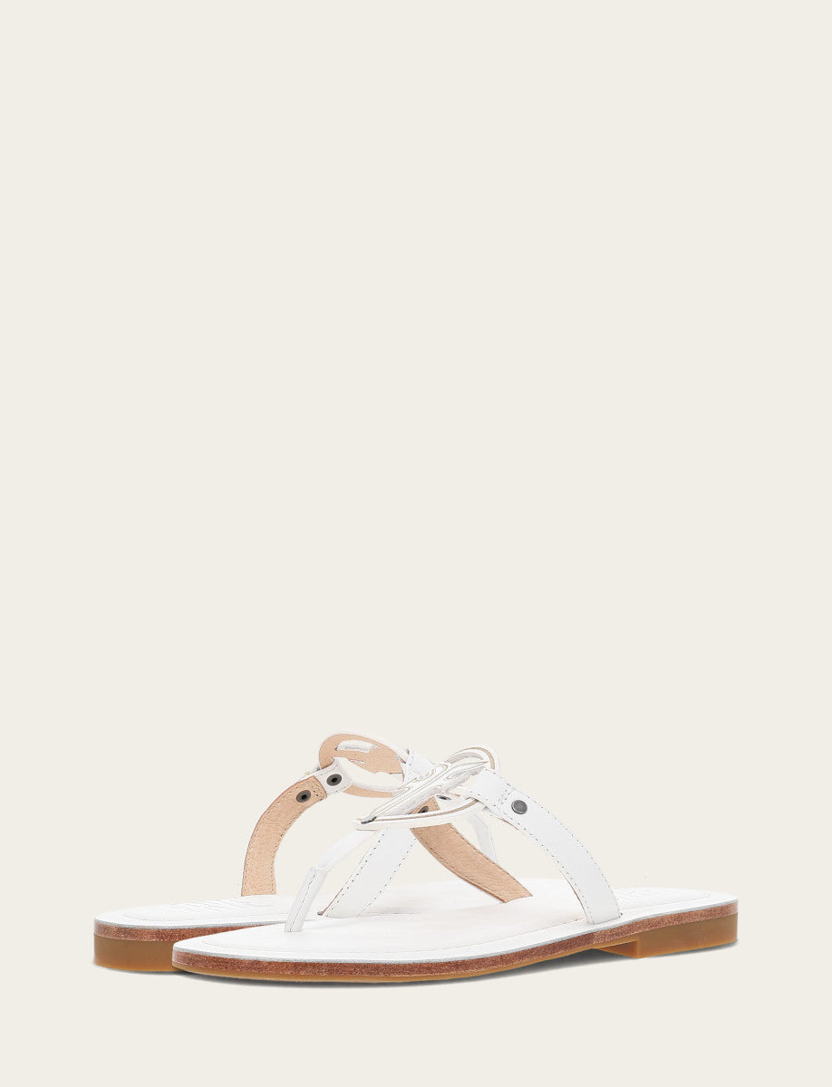 Women's White Taylor Logo Sandals | Frye Sale