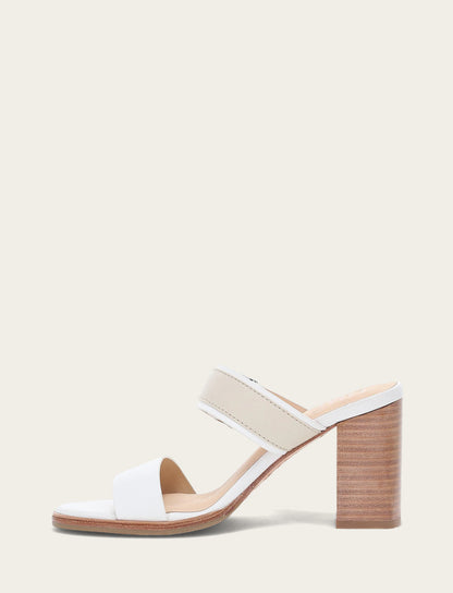 Women's White Ivory Stella Buckle Slide Sandals | Frye Deals