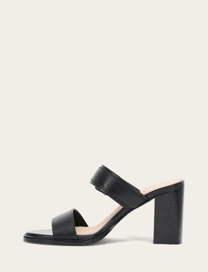Women's Black Stella Buckle Slide Sandals | Frye Quality