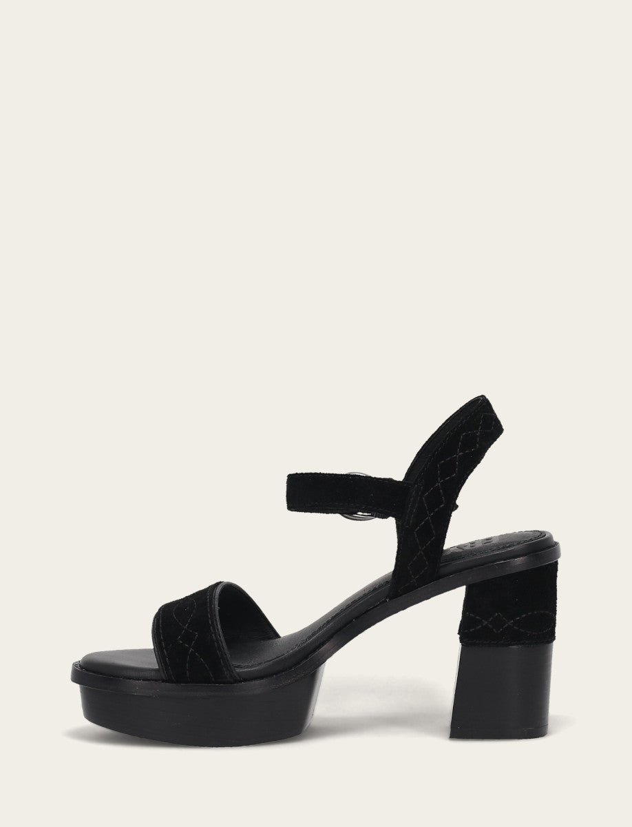 Women’s Black Pipa Woodstock Sandals | Frye Smart Buy