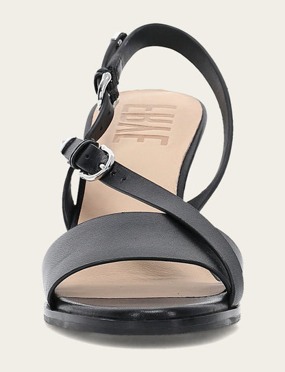 Women's Black Rachel Buckle Sandals | Frye Trusted