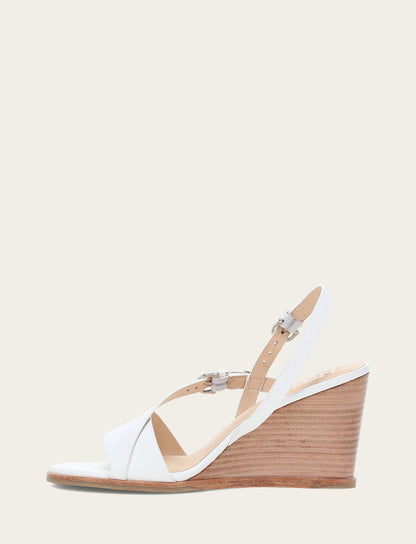 Women's White Rachel Buckle Sandals | Frye Quality