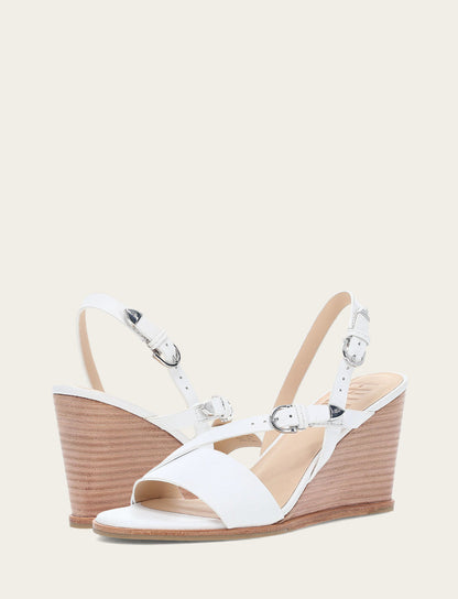 Women's White Rachel Buckle Sandals | Frye Quality