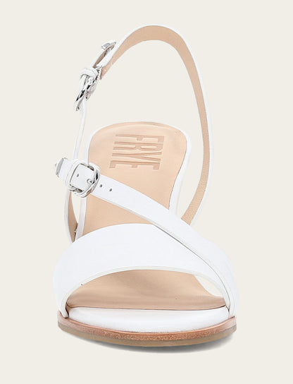 Women's White Rachel Buckle Sandals | Frye Quality