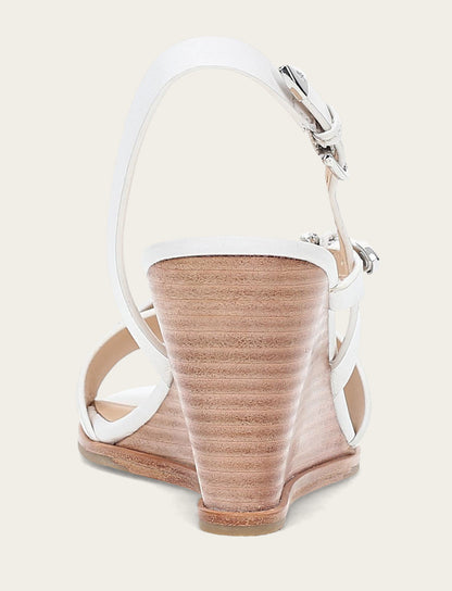 Women's White Rachel Buckle Sandals | Frye Quality