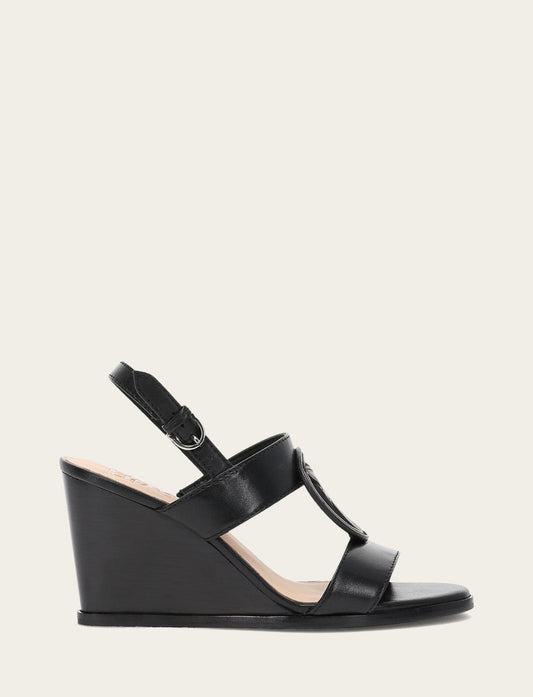 Women's Black Rachel Logo Sandals | Frye Great Value