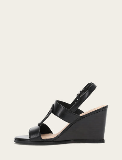 Women's Black Rachel Logo Sandals | Frye Great Value
