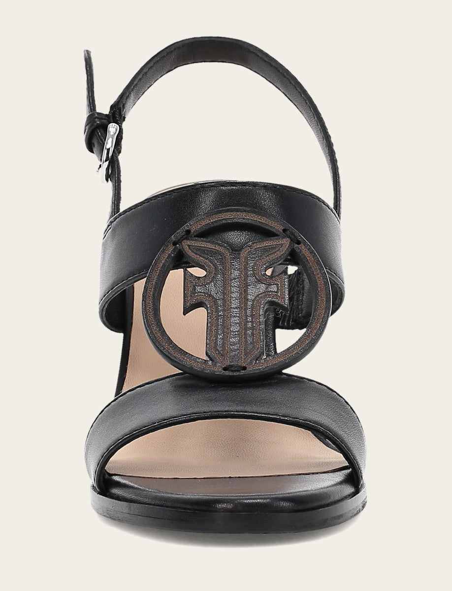 Women's Black Rachel Logo Sandals | Frye Great Value
