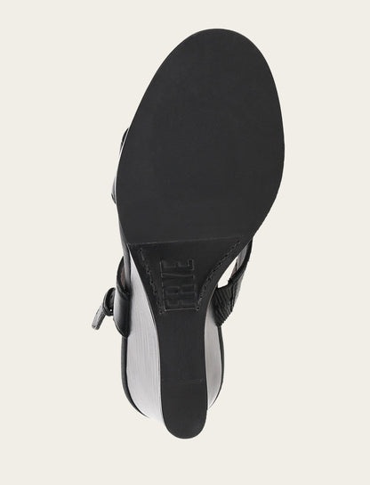 Women's Black Rachel Logo Sandals | Frye Great Value