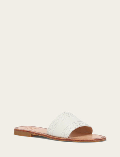 Women's White Ava Woodstock Slide Sandals | Frye Special Offer