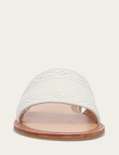 Women's White Ava Woodstock Slide Sandals | Frye Special Offer