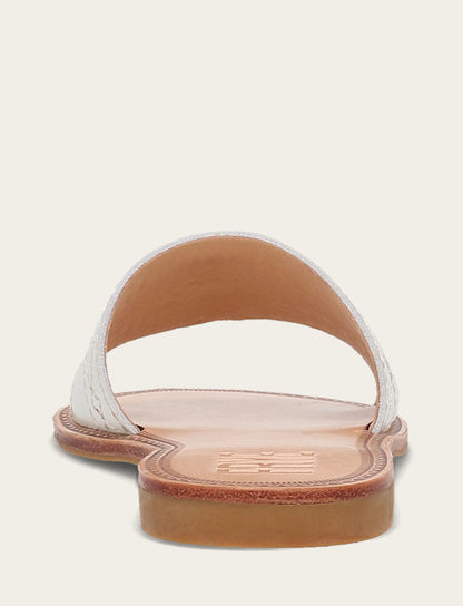 Women's White Ava Woodstock Slide Sandals | Frye Special Offer