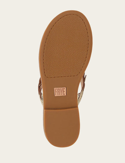 Women's Gold Mirror Ava Fringe Sandals | Frye Everyday