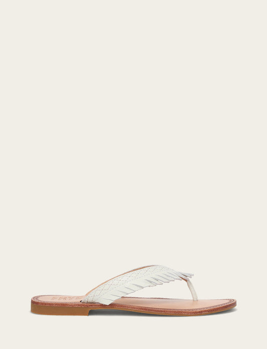 Women's White Ava Fringe Sandals | Frye Trusted