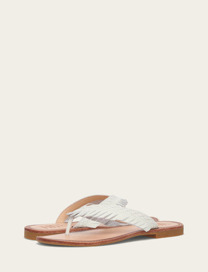 Women's White Ava Fringe Sandals | Frye Trusted