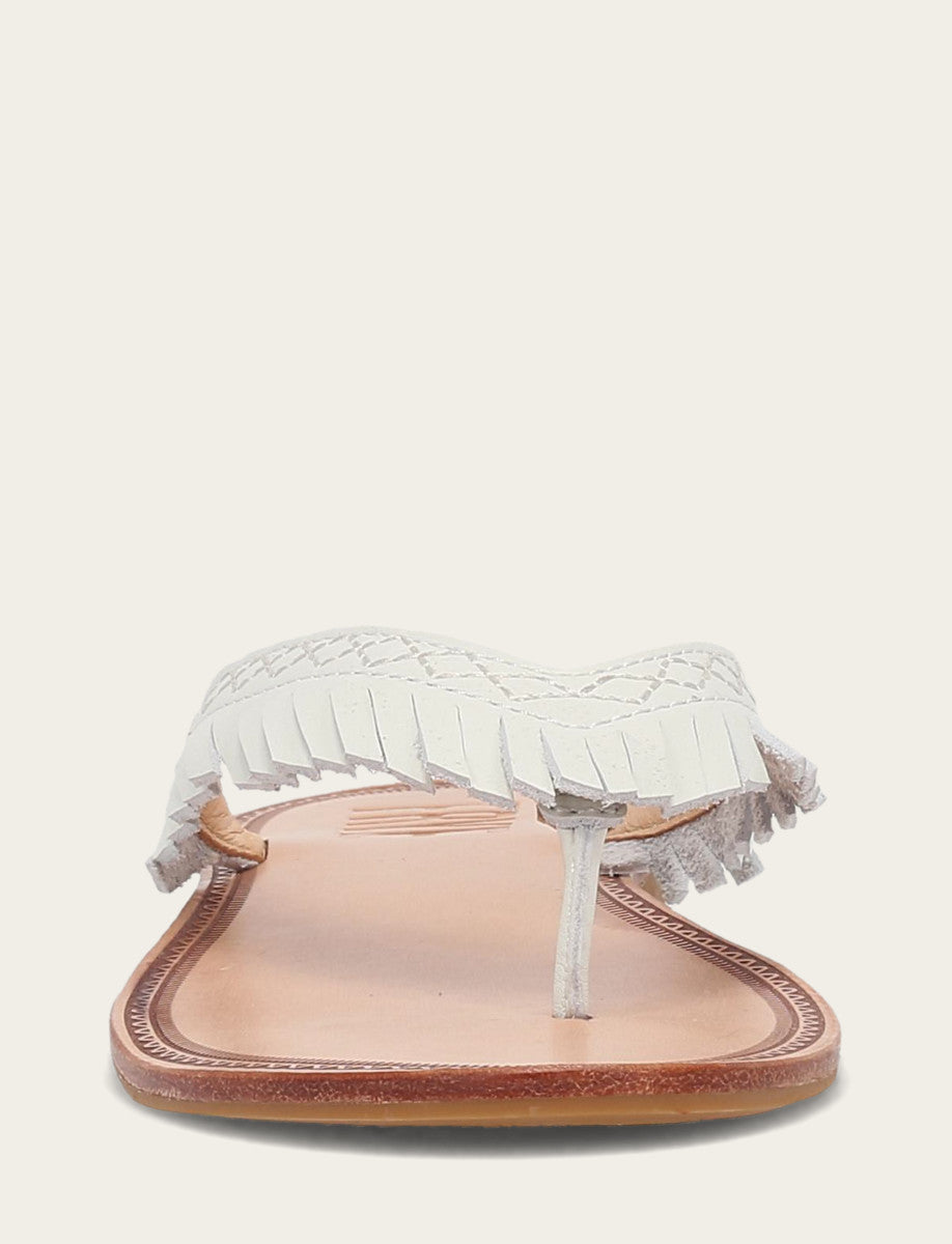Women's White Ava Fringe Sandals | Frye Trusted