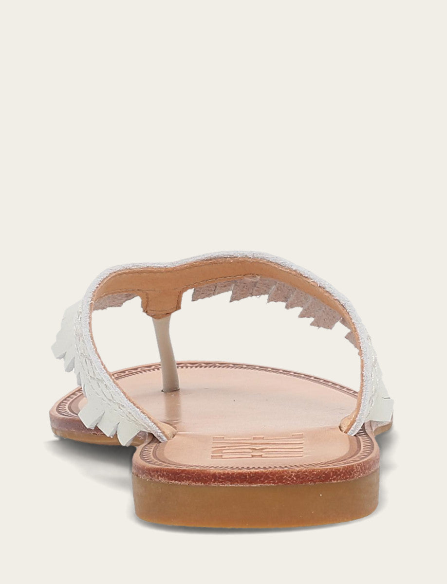 Women's White Ava Fringe Sandals | Frye Trusted