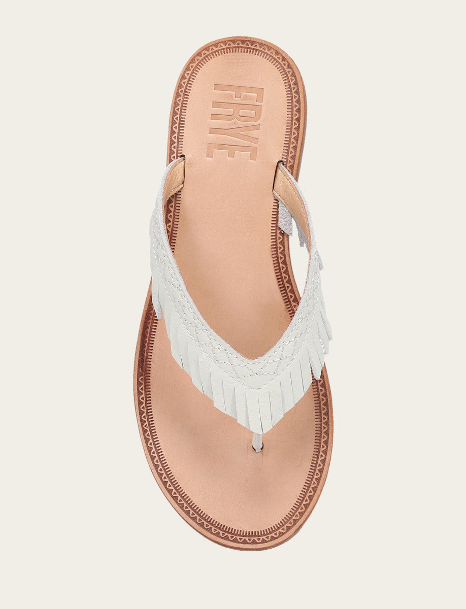 Women's White Ava Fringe Sandals | Frye Trusted