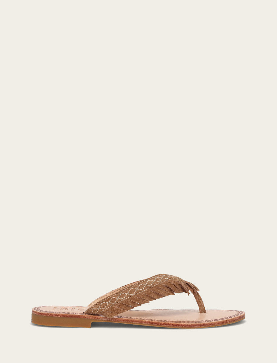 Women's Almond Ava Fringe Sandals | Frye New