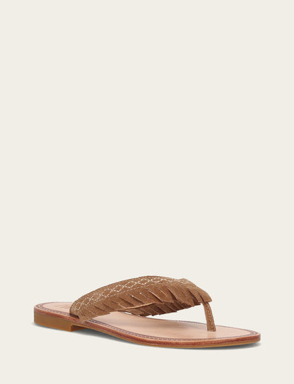 Women's Almond Ava Fringe Sandals | Frye New