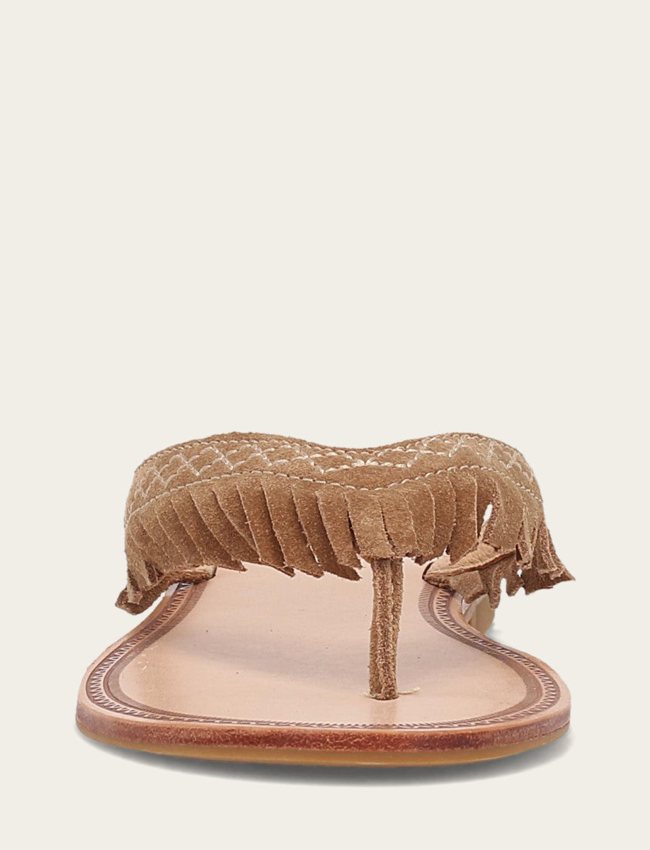 Women's Almond Ava Fringe Sandals | Frye New