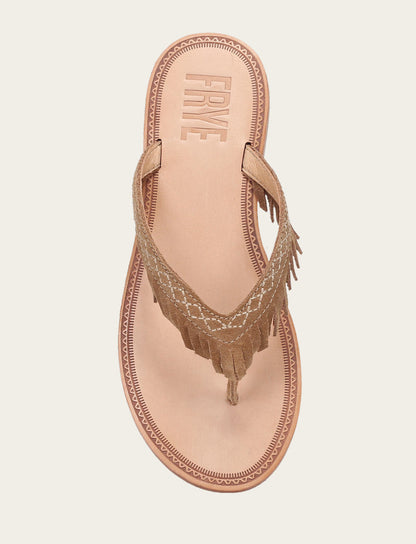 Women's Almond Ava Fringe Sandals | Frye New