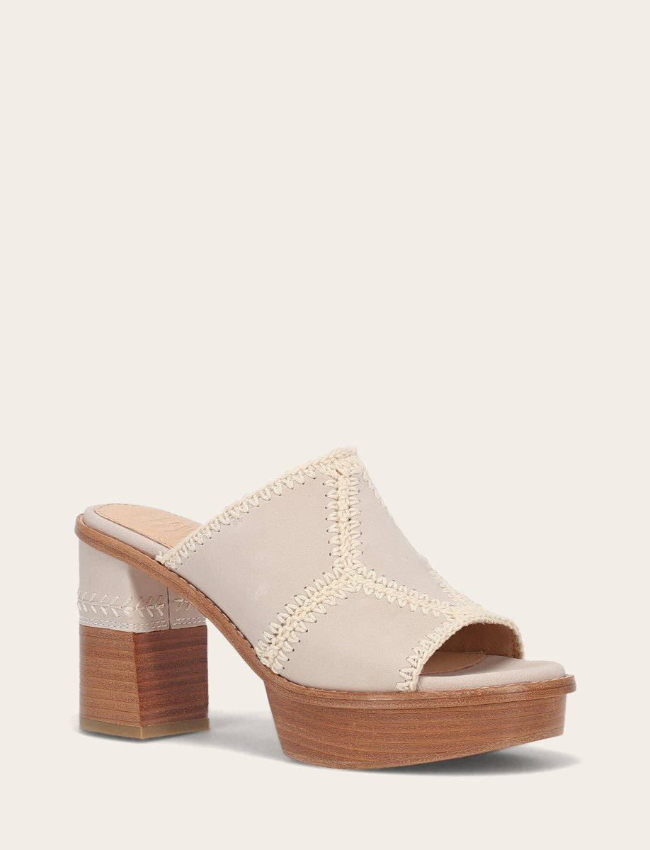 Women's Ivory Pipa Crochet Platform Sandals | Frye New