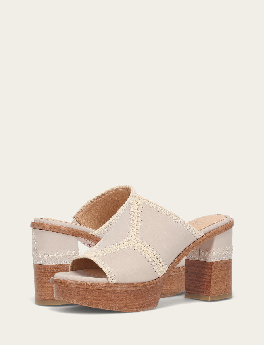 Women's Ivory Pipa Crochet Platform Sandals | Frye New