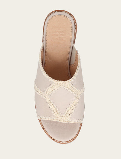 Women's Ivory Pipa Crochet Platform Sandals | Frye New