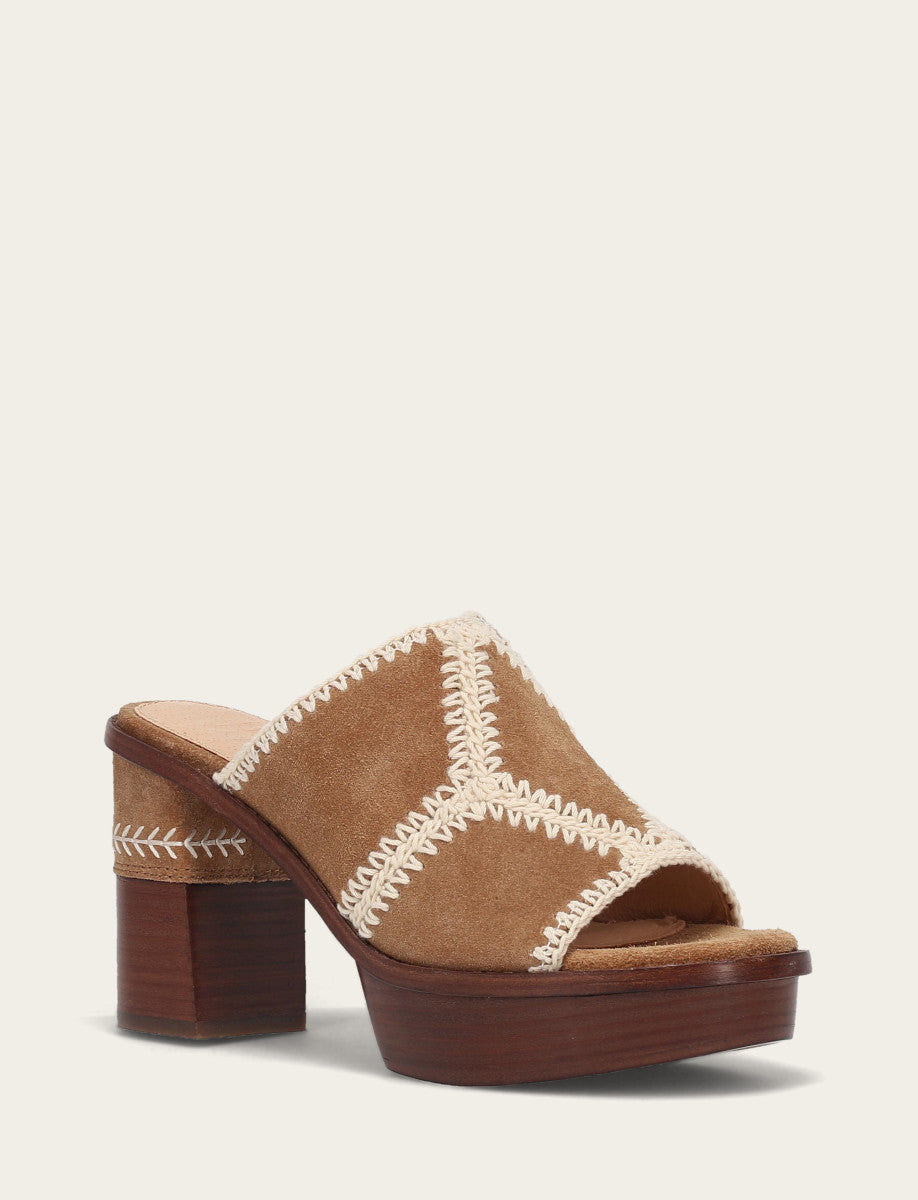 Women's Almond Pipa Crochet Platform Sandals | Frye Exclusive
