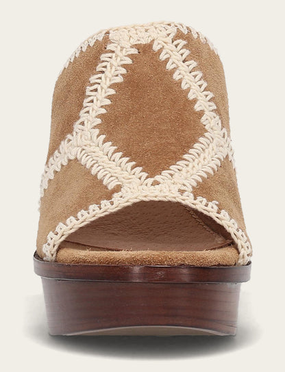 Women's Almond Pipa Crochet Platform Sandals | Frye Exclusive