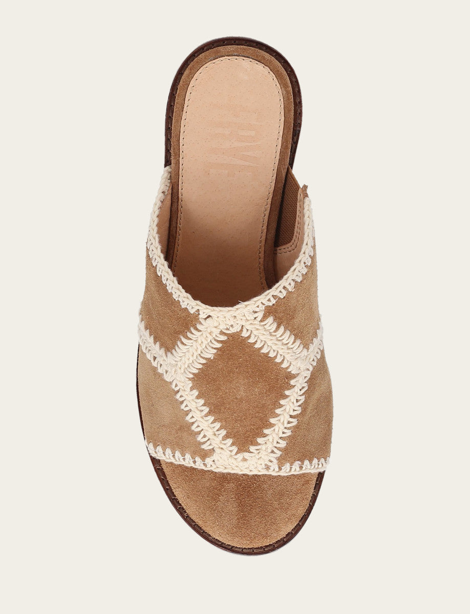 Women's Almond Pipa Crochet Platform Sandals | Frye Exclusive