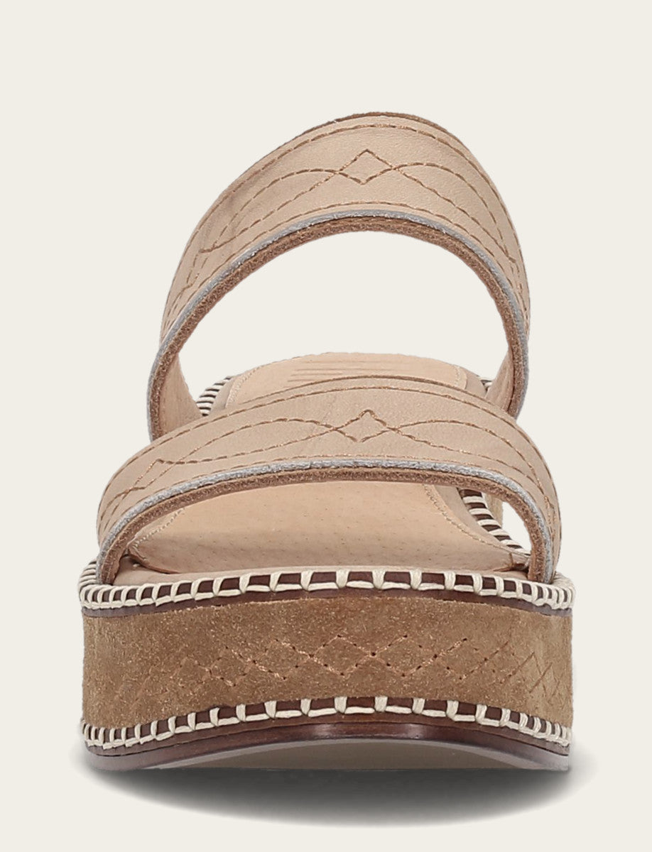 Women's Almond Joy Woodstock 2 Band Platform Slide Sandals | Frye Best Seller