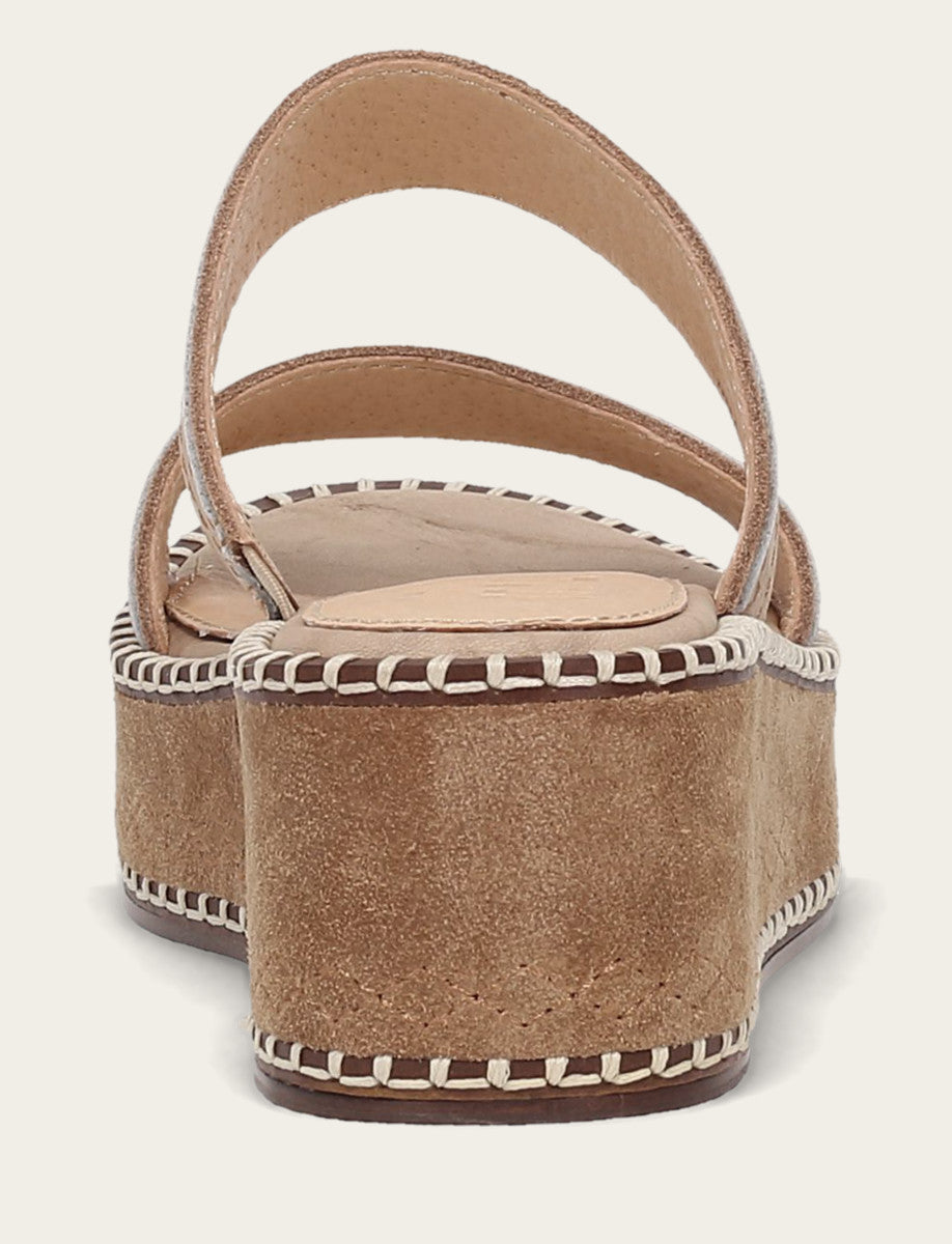 Women's Almond Joy Woodstock 2 Band Platform Slide Sandals | Frye Best Seller