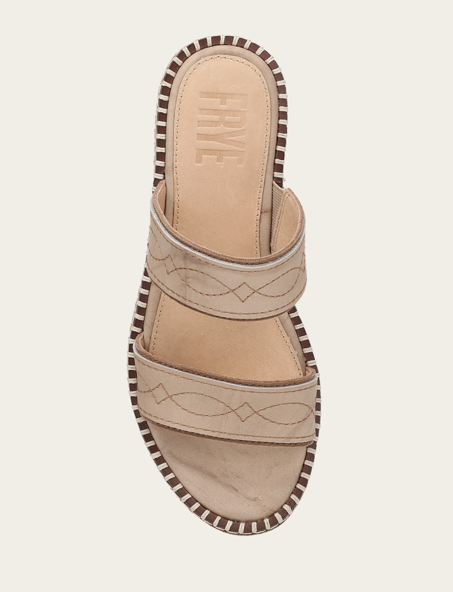 Women's Almond Joy Woodstock 2 Band Platform Slide Sandals | Frye Best Seller