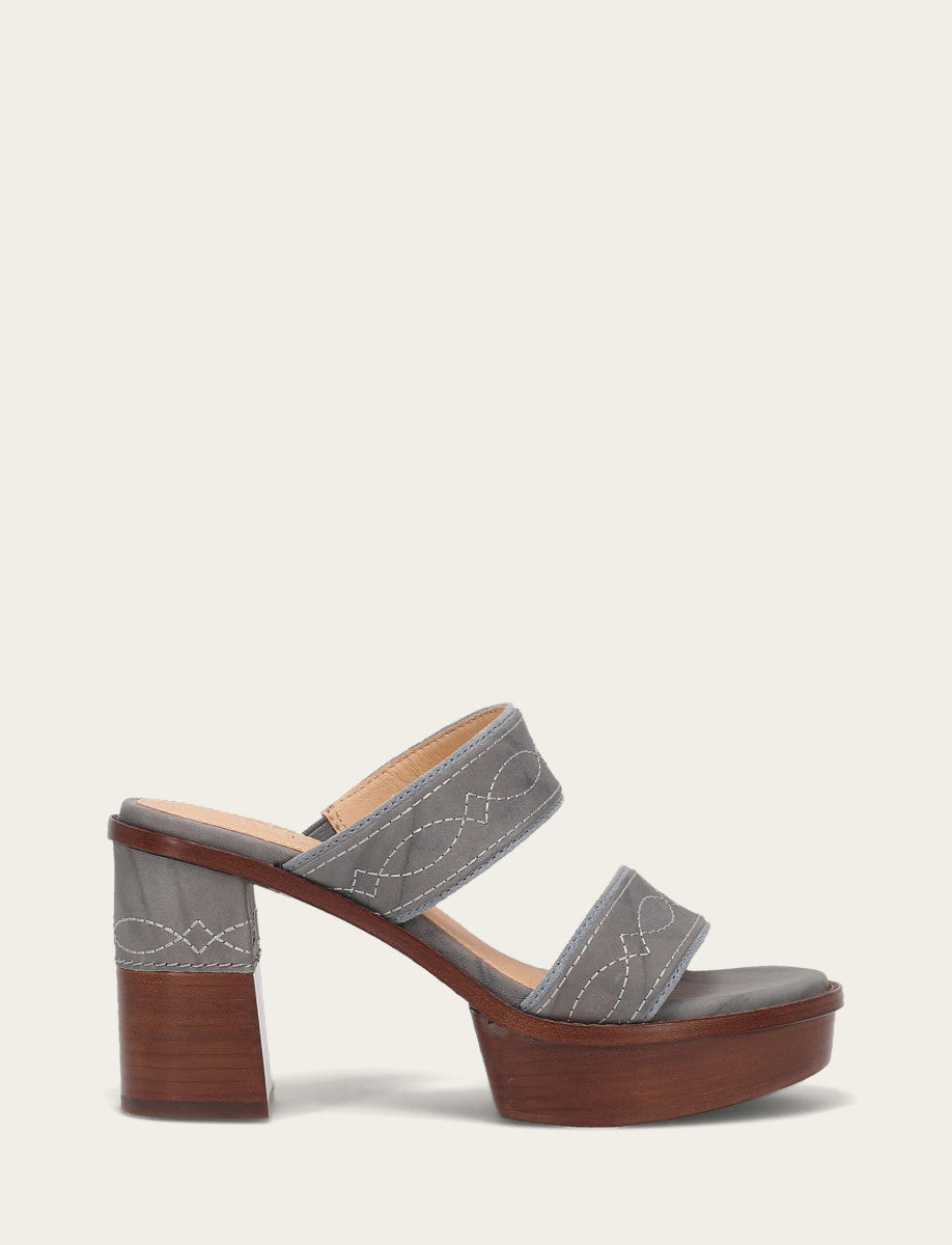 Women's Grey Sky Pipa Woodstock 2 Band Platform Sandals | Frye Deals