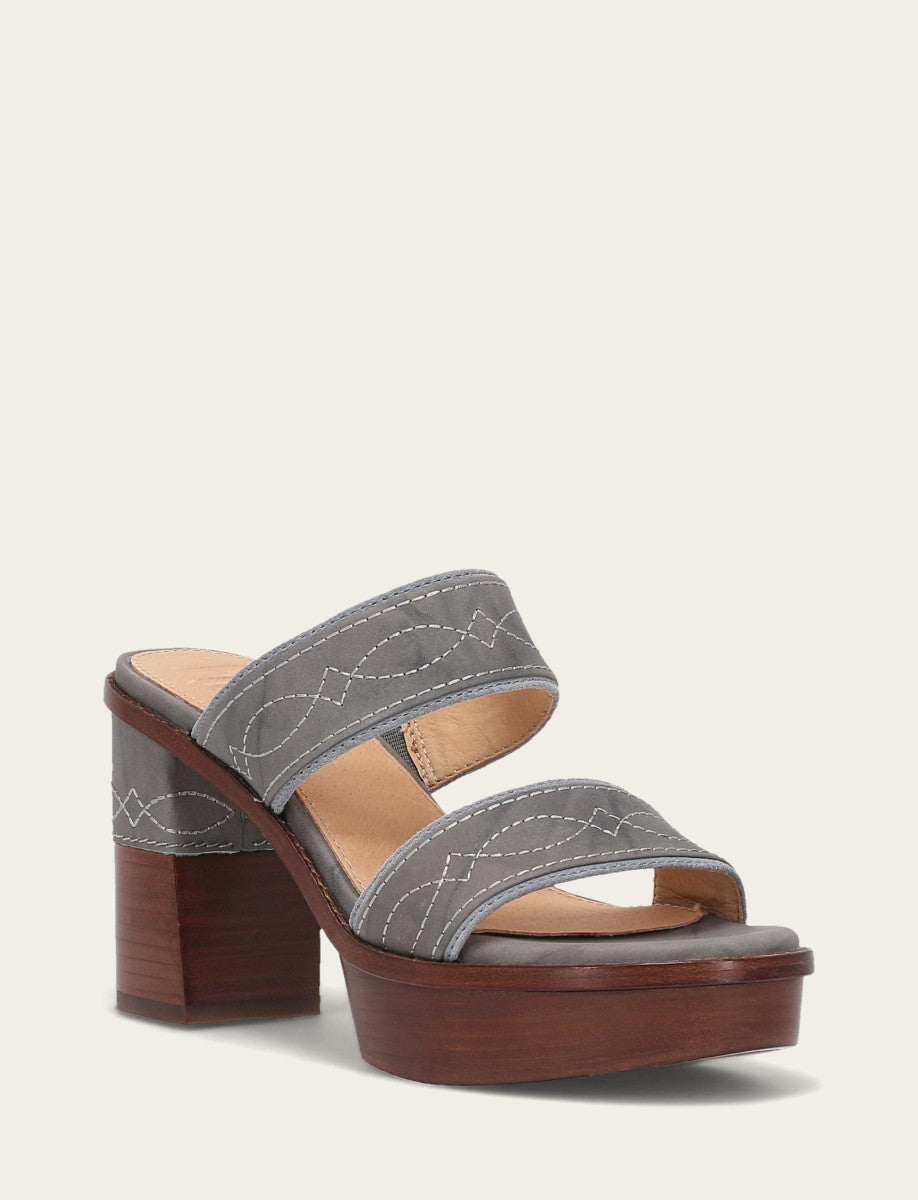 Women's Grey Sky Pipa Woodstock 2 Band Platform Sandals | Frye Deals
