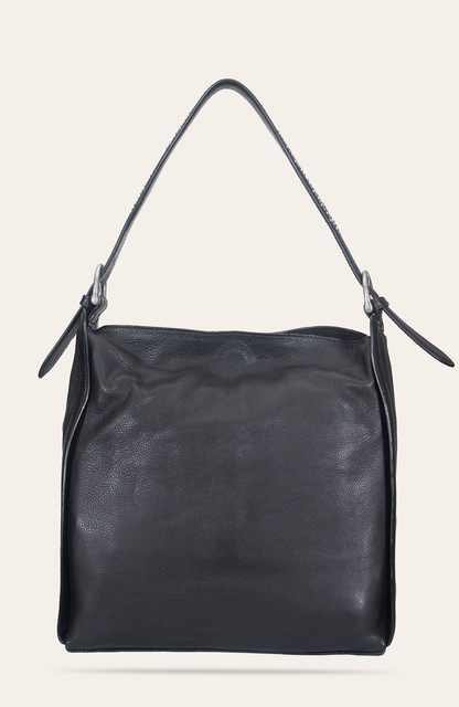 Women's Black Carla Studded Hobo Handbag | Frye New