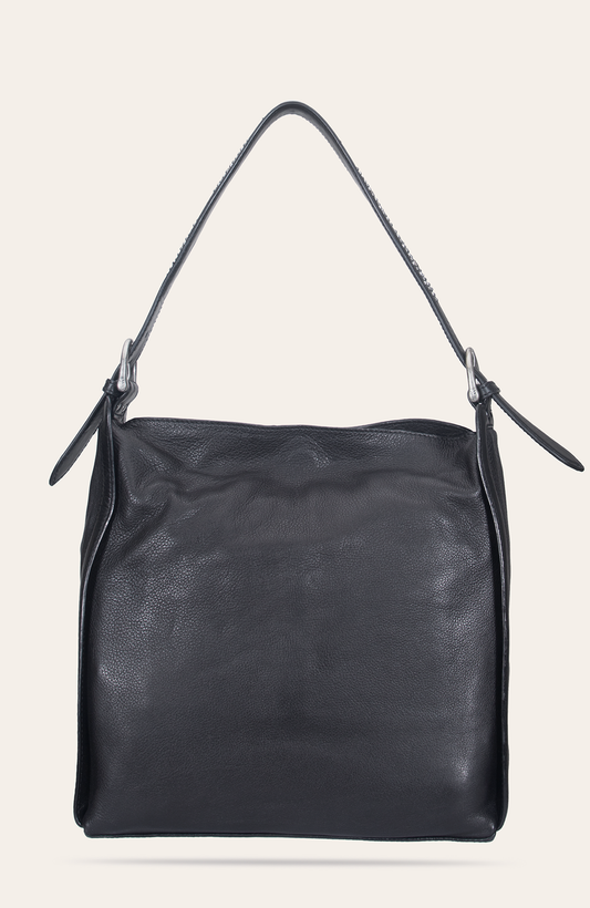 Women's Black Carla Studded Hobo Handbag | Frye New