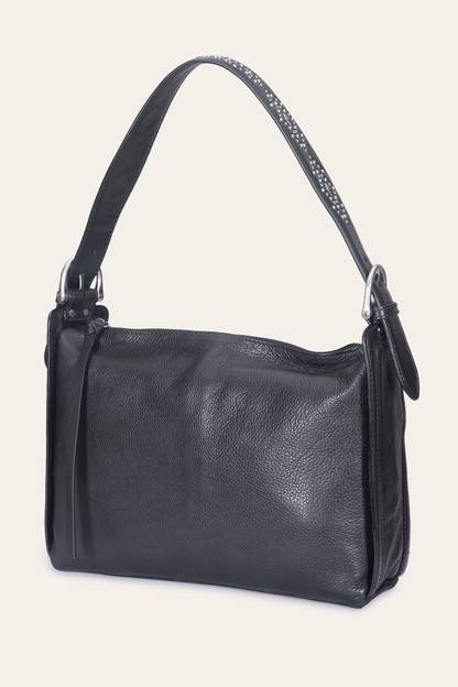 Women's Black Carla Studded Shoulder Bag | Frye Essential