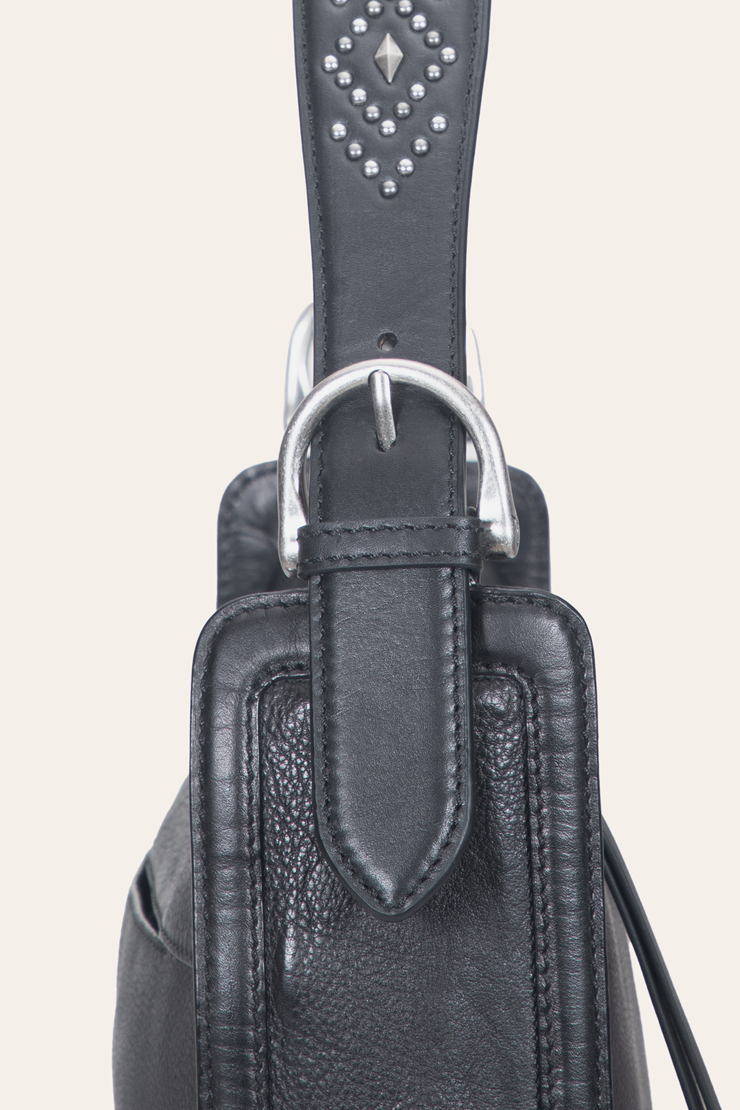 Women's Black Carla Studded Shoulder Bag | Frye Essential