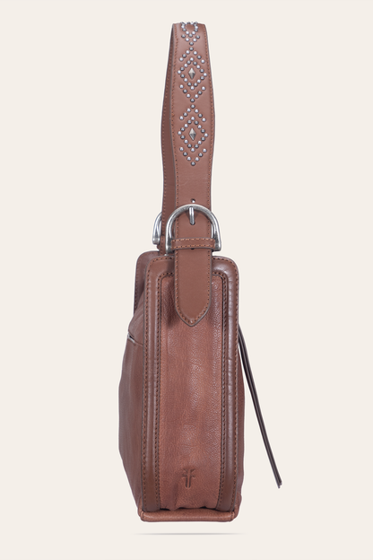 Women's Cognac Carla Studded Shoulder Bag | Frye Signature