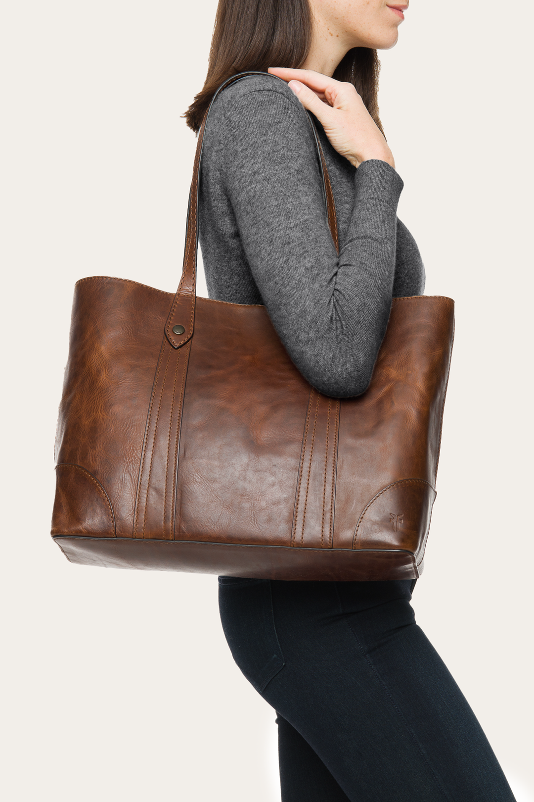 Melissa Cognac Shopper | Frye Quality